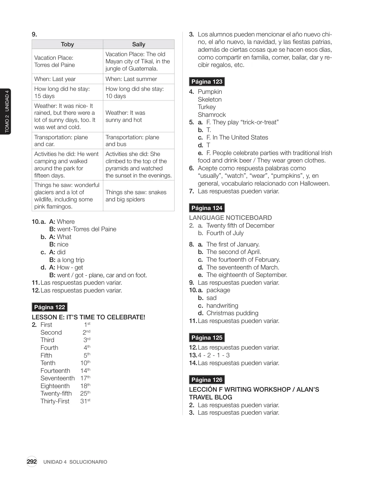 Miniatura página 188 de Inglés – Sexto Básico | Student’s Book MINEDUC – Descargar PDF · 2024