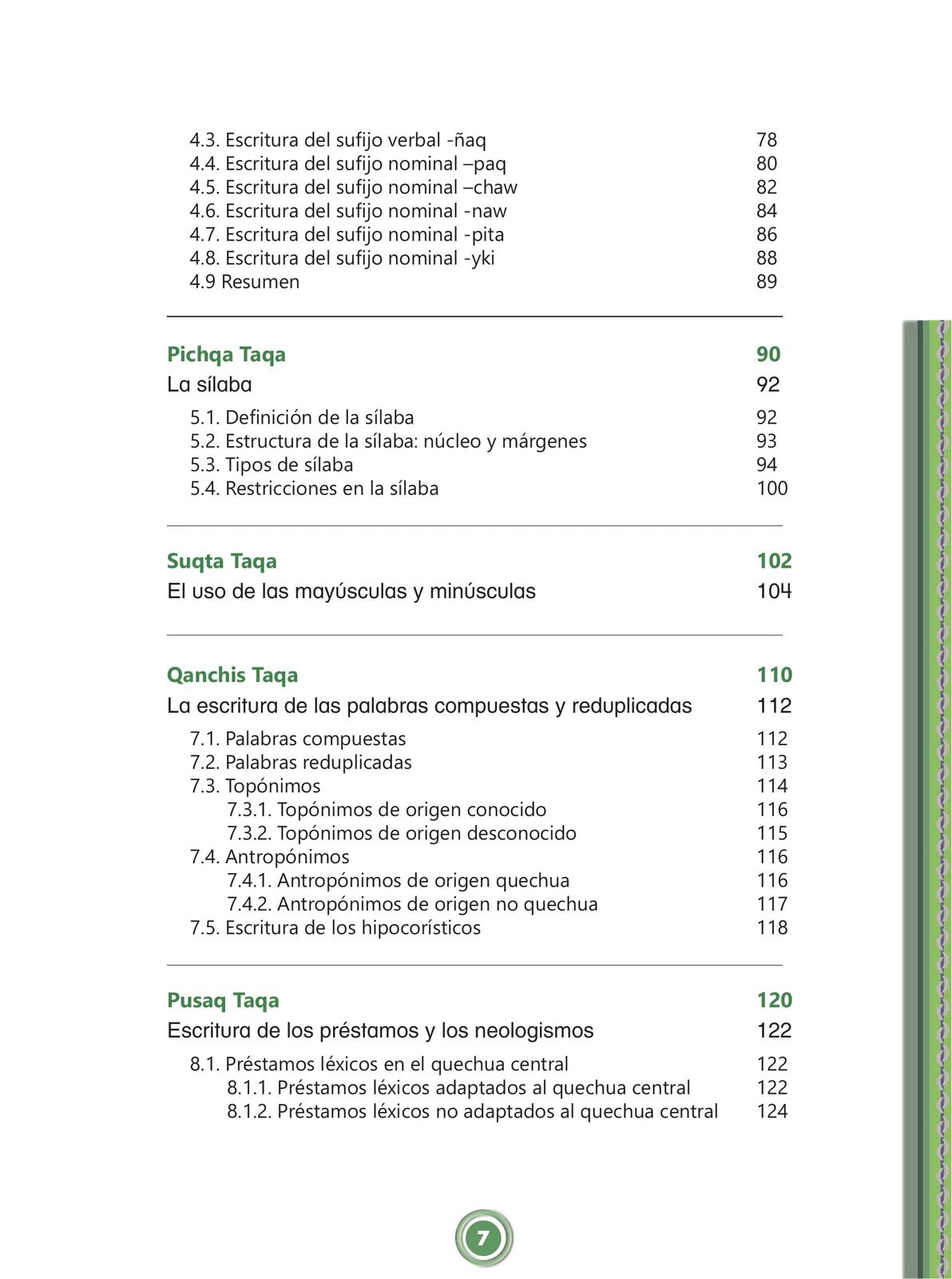 Miniatura página 9 de Chawpin qichwata alli qillqanapaq maytu = Manual de escritura quechua central · 2020