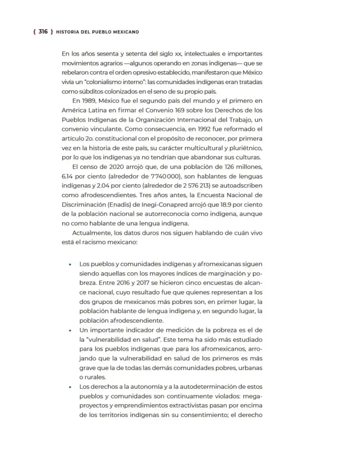 Página 317 de Historia del pueblo mexicano. Multigrado Libro de Educación Telesecundaria Grado 1° Ciclo Escolar 2025 - 2026