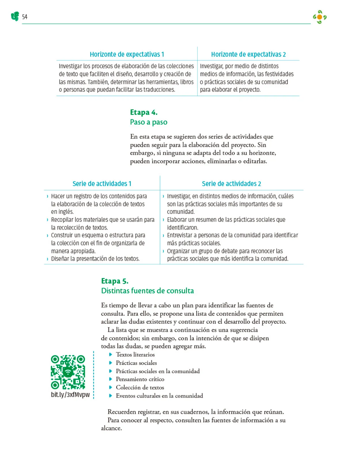 Página 55 de Colección Nanahuatzin. Nuestro libro de Proyectos.  Tomo II.  Libro de Educación Telesecundaria Grado 3°  Ciclo Escolar 2025 - 2026