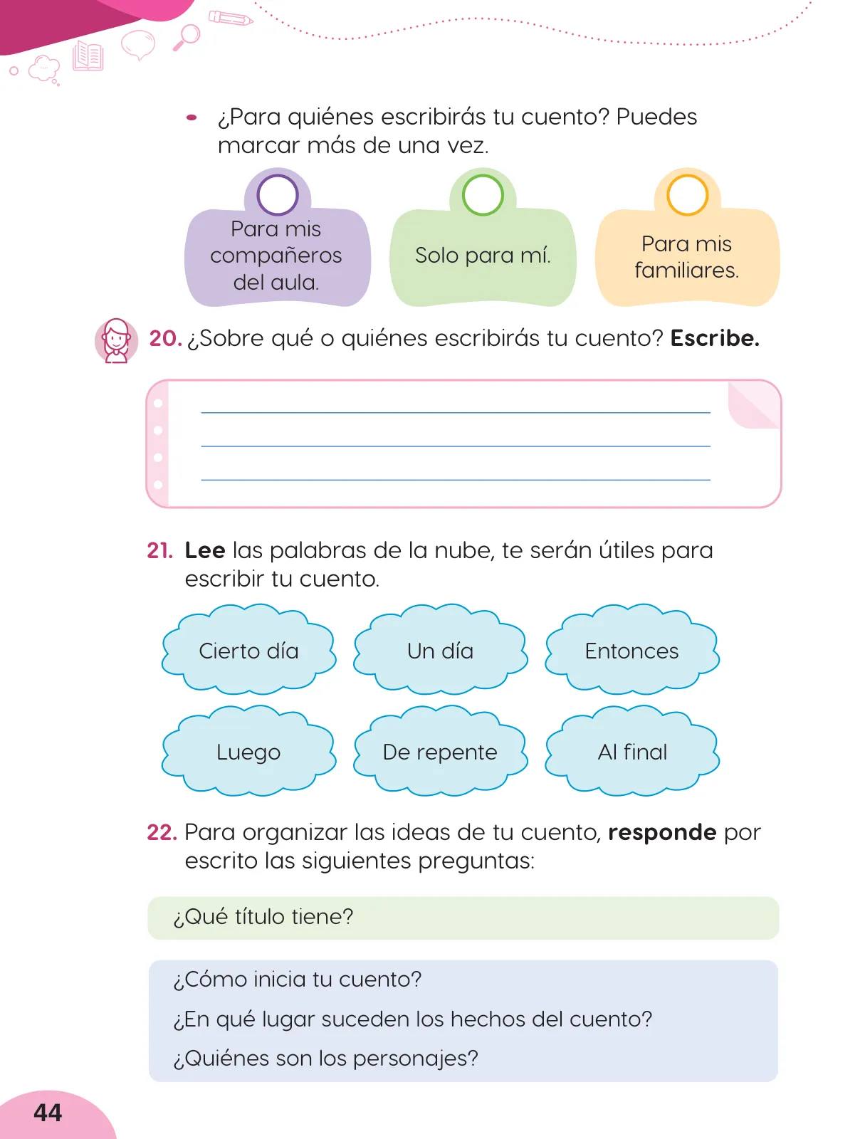 Página 46 de Cuadernillo de Comunicación 2, segundo grado de Primaria · 2023