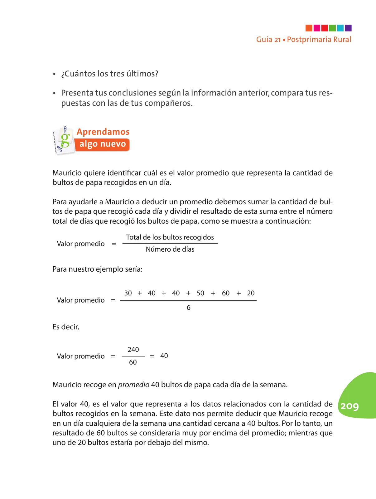 Página 210 de Matematica 7° · Postprimaria