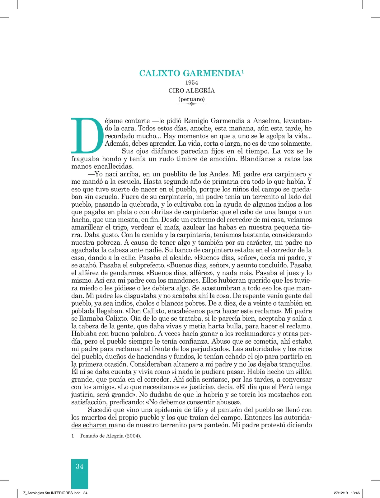 Página 36 de Antología literaria 5 · 2019