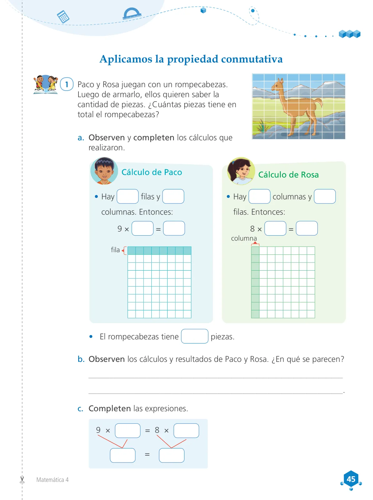 Miniatura página 47 de Matemática 4 : cuaderno de trabajo para cuarto grado de Educación Primaria 2019 · 2019