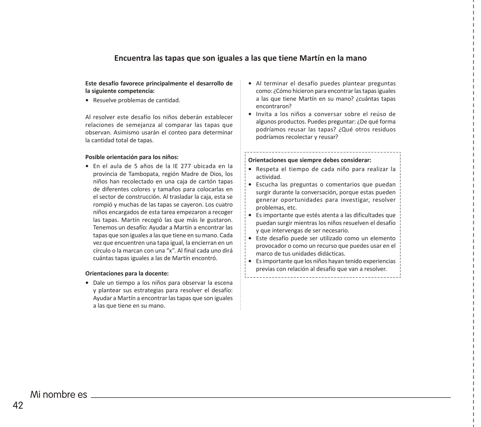 Página 44 de Crea, resuelve y aprende. Material impreso para niñas y niños de 5 años · 2024