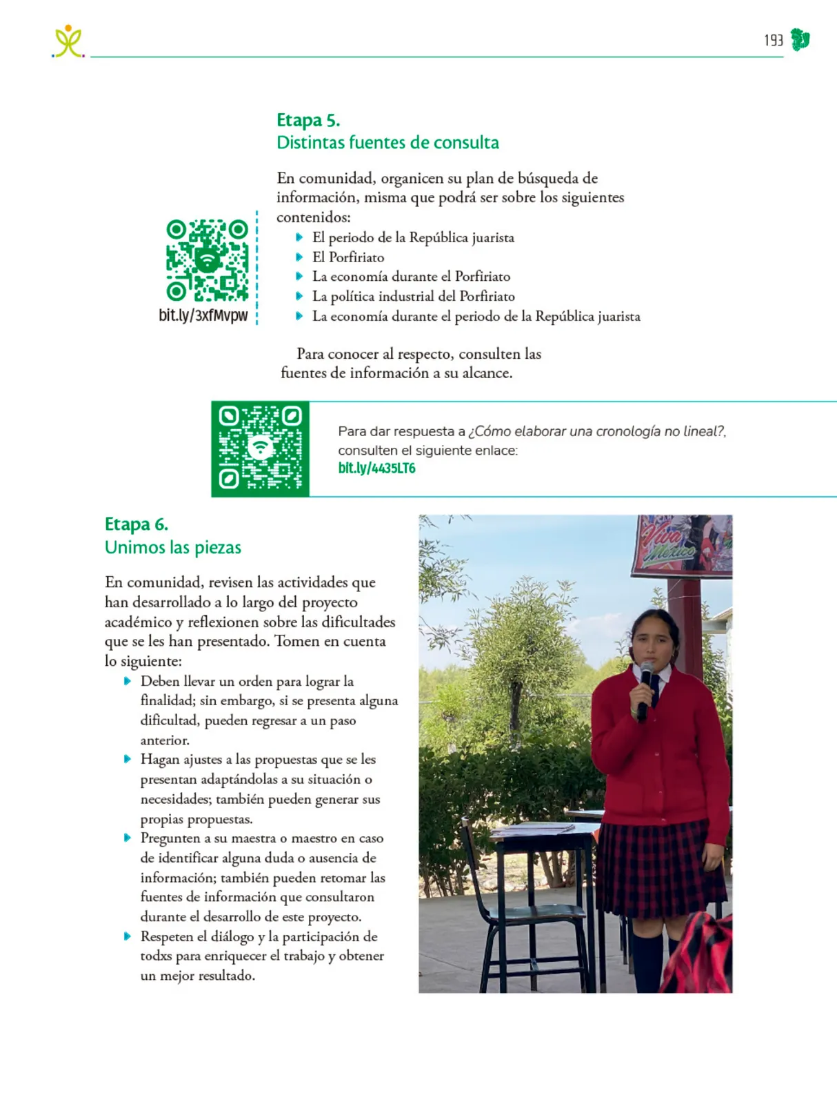 Página 194 de Colección Sk´asolil. Nuestro libro de Proyectos. Tomo II. Libro de Educación Telesecundaria Grado 2° Ciclo Escolar 2025 - 2026