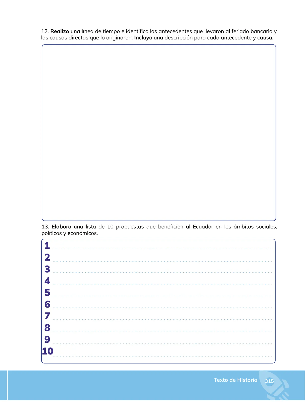 Página 316 de Historia · 2do BGU · 2024