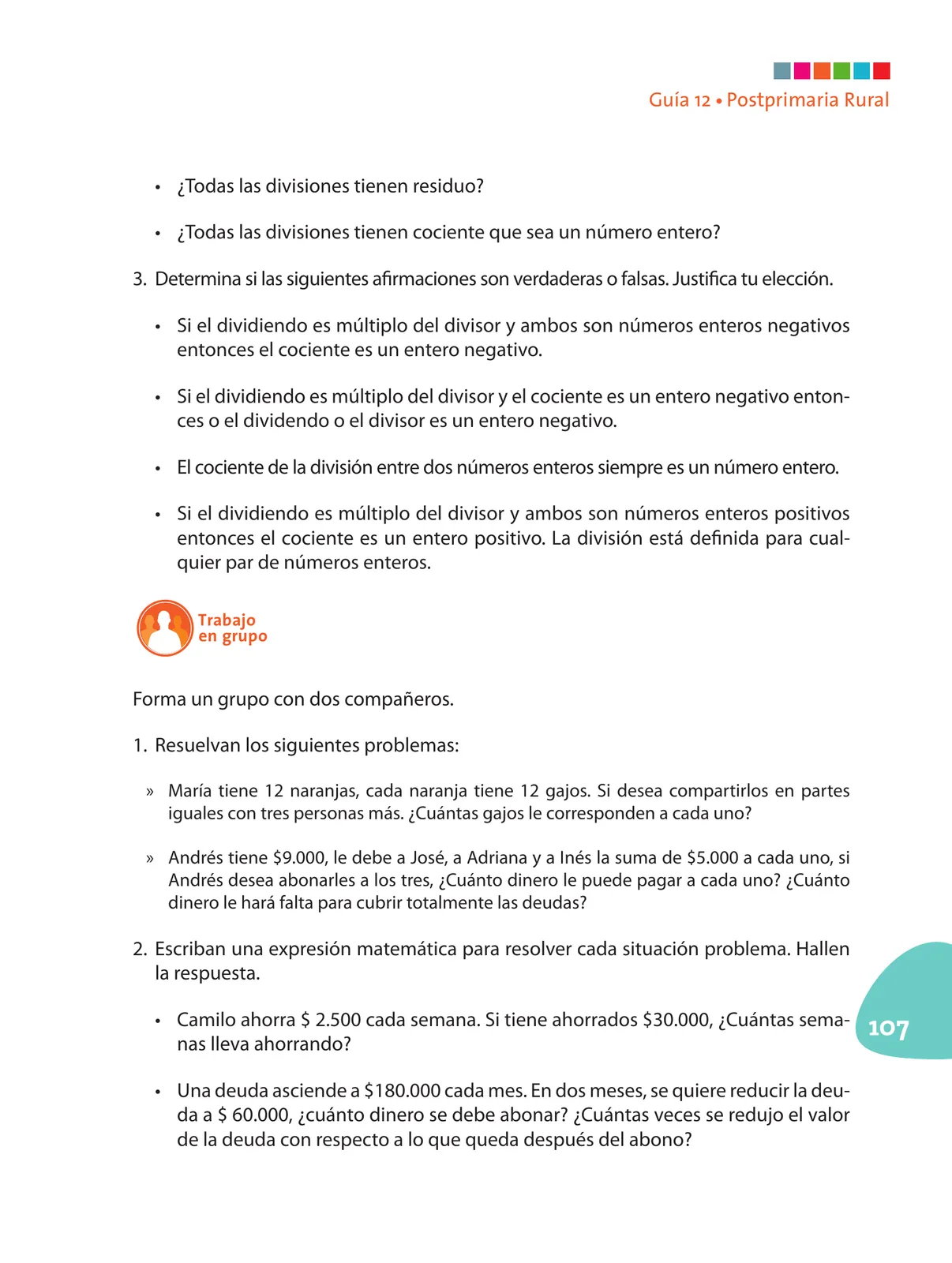 Página 108 de Matematica 6° · Postprimaria