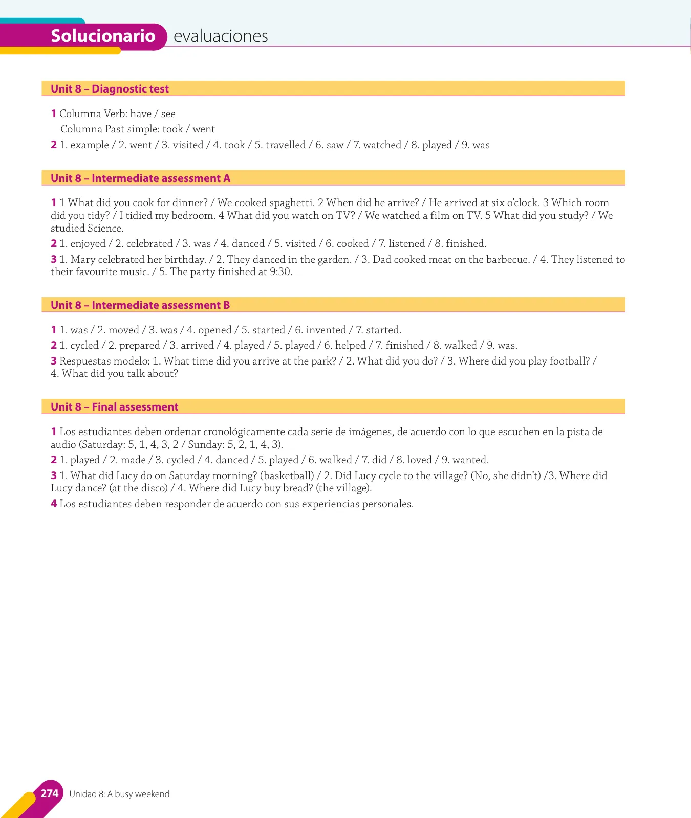 Página 138 de Inglés – Quinto Básico | Texto del Estudiante MINEDUC – Descargar PDF · 2024