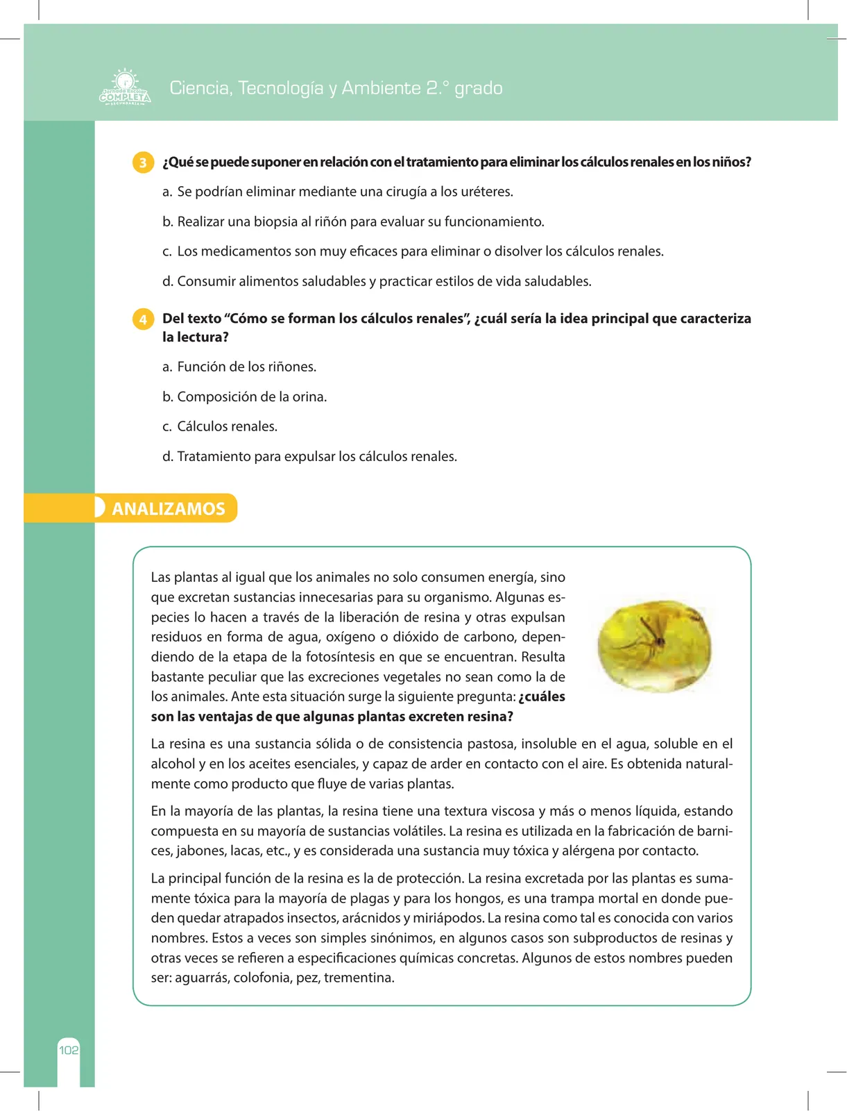 Miniatura página 102 de Ciencia, Tecnología y Ambiente 2 : cuaderno de reforzamiento pedagógico - JEC · 2016