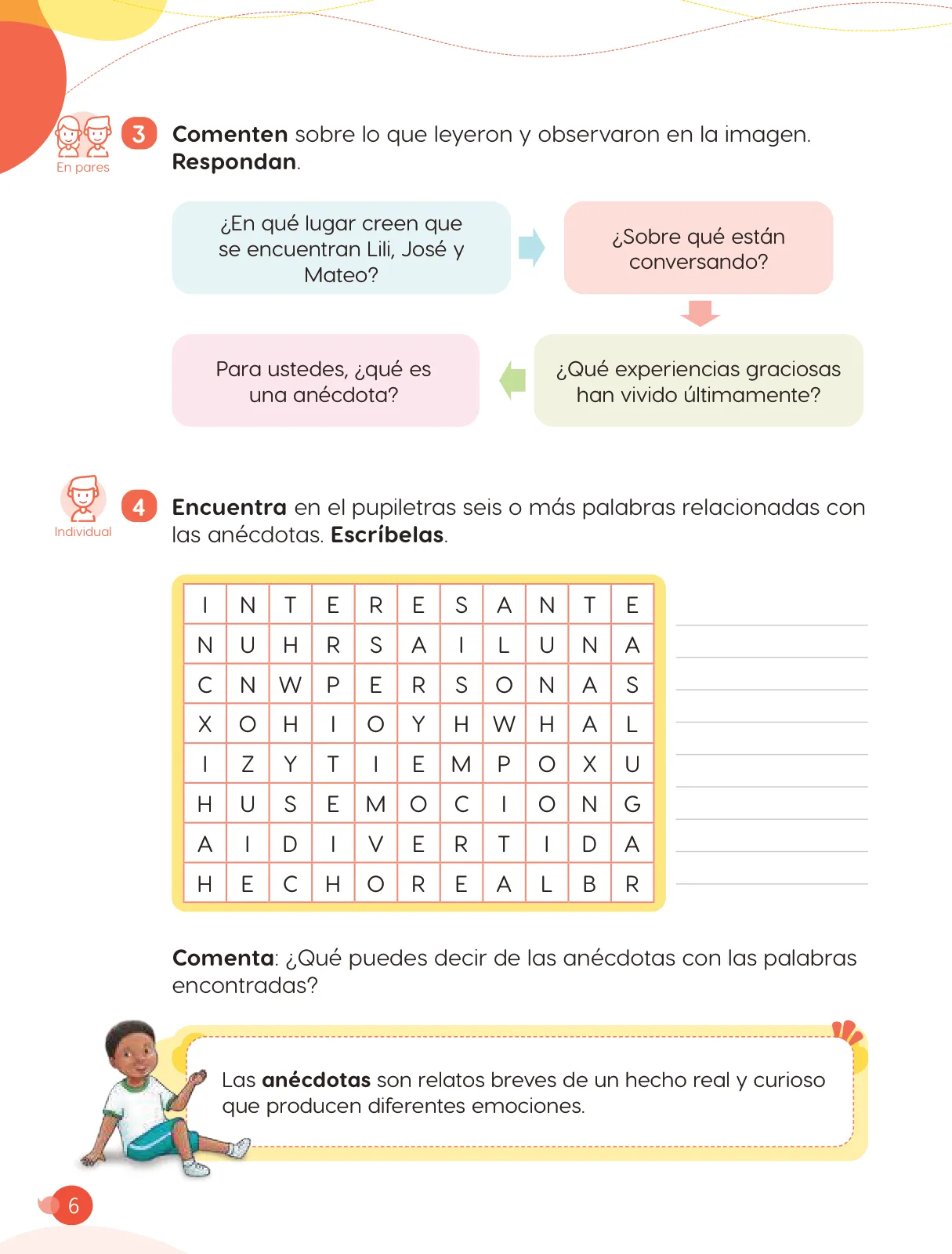 Página 8 de Cuadernillo de Comunicación 3. Tercer grado de Primaria · 2024