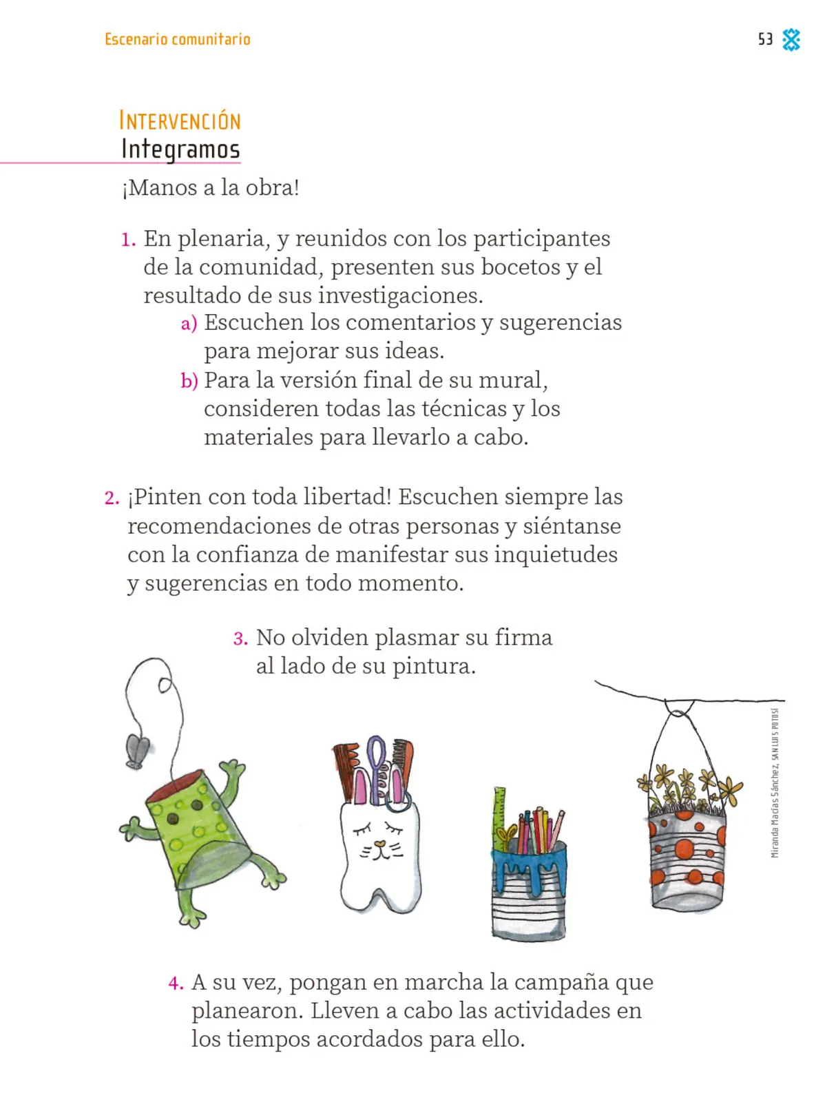 Miniatura página 54 de Proyectos Comunitarios.   Libro de Educación Primaria Grado 1°  Ciclo Escolar 2025 - 2026