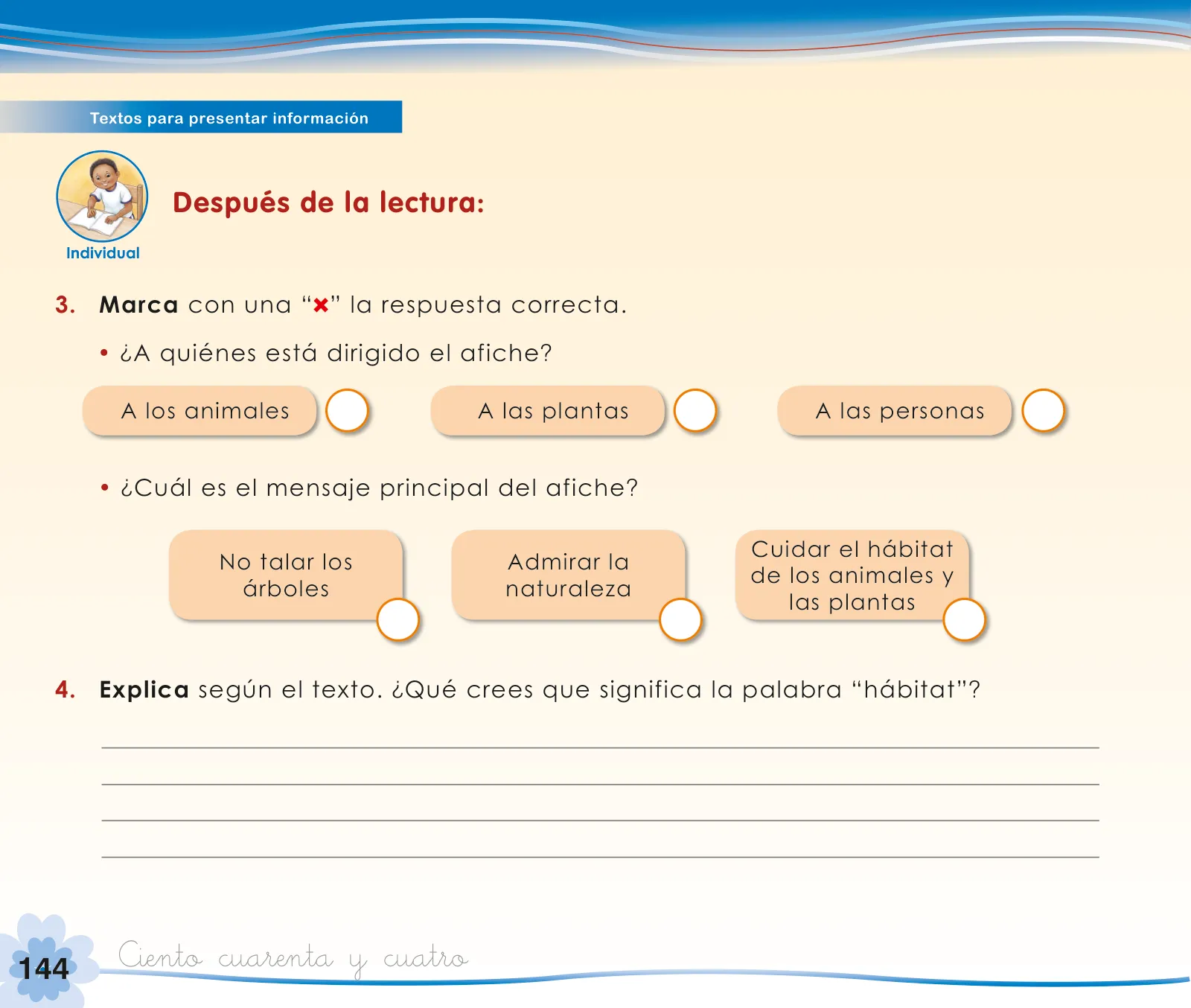 Miniatura página 146 de Comunicación 1 : cuaderno de trabajo para primer grado de Educación Primaria 2019 · 2019