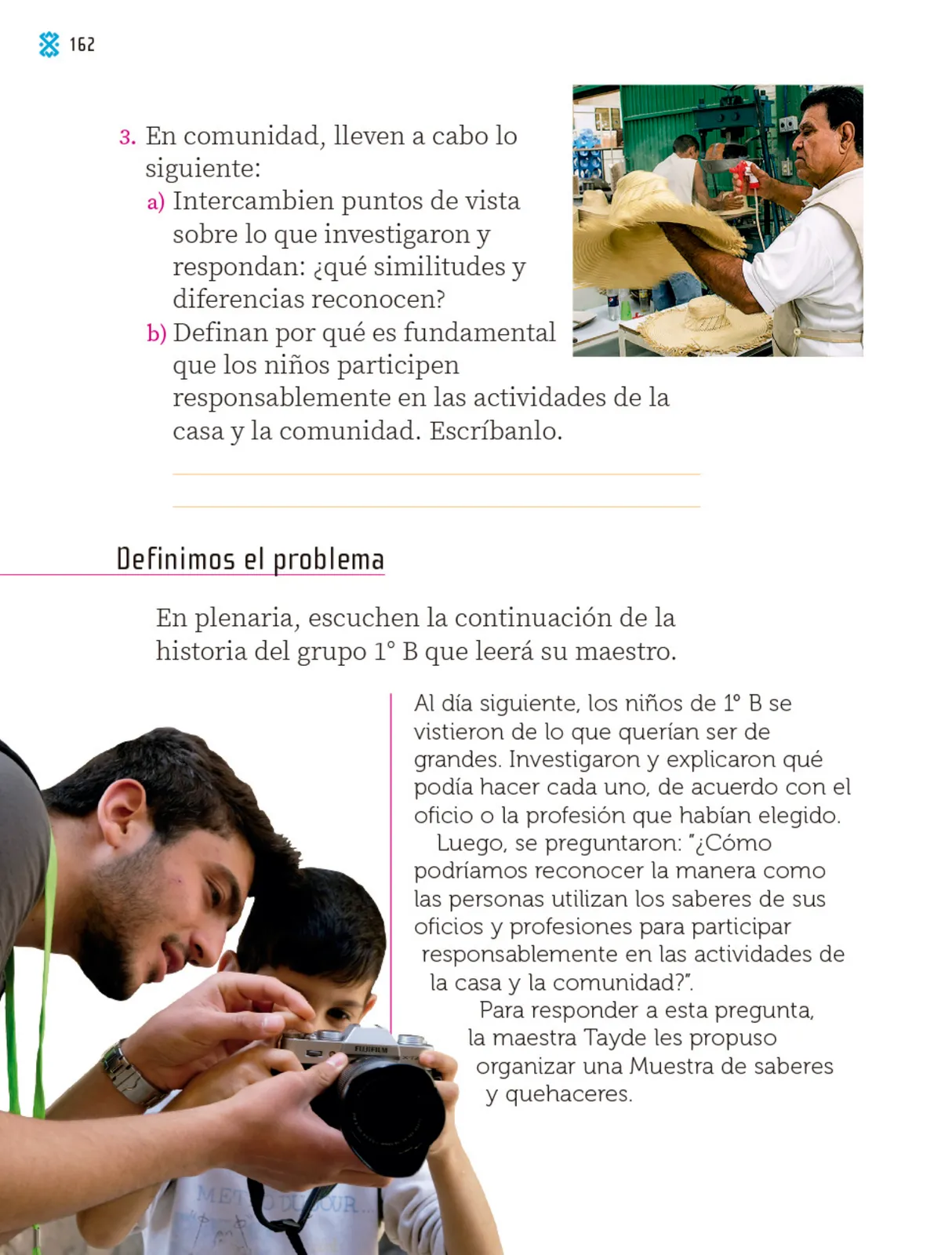 Página 163 de Proyectos Comunitarios. Libro de Educación Primaria Grado 1° Ciclo Escolar 2025 - 2026