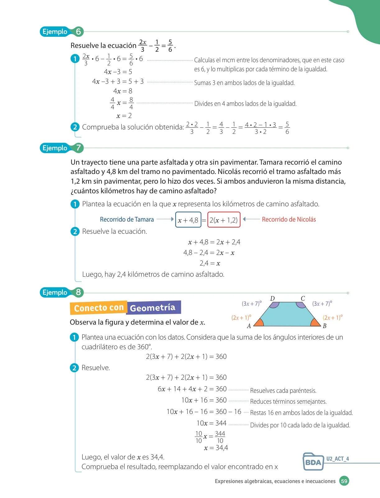 Miniatura página 61 de Matemática – Octavo Básico | Texto del Estudiante MINEDUC – Descargar PDF · 2024