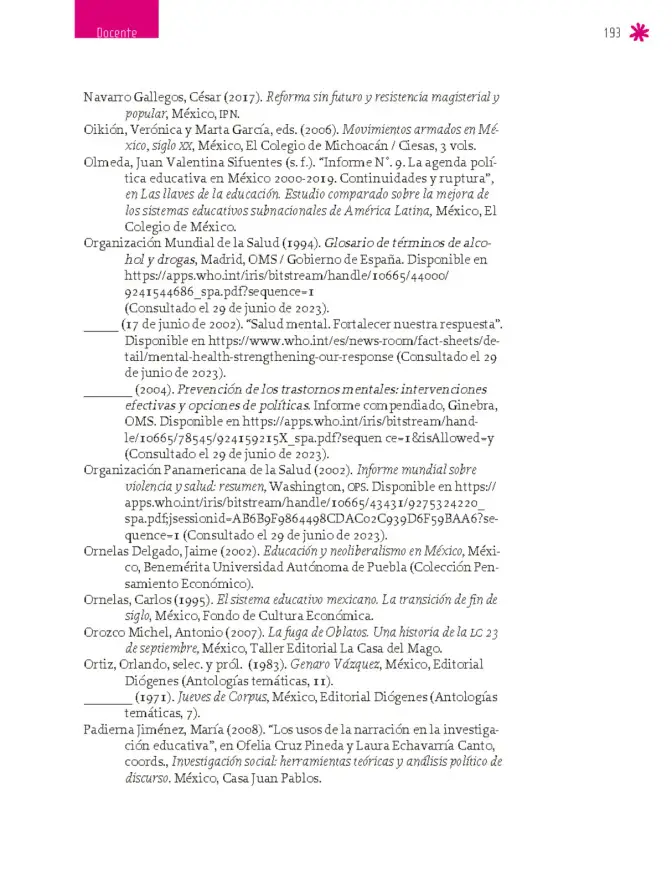 Página 194 de Un libro sin recetas para la maestra y el maestro. Fase 6. Libro de Educación Secundaria Grado 1°, 2°, 3° Ciclo Escolar 2025 - 2026