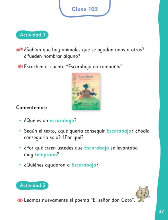 Página 40 de Lenguaje y Comunicación – Primero Básico | Texto del Estudiante MINEDUC – Descargar PDF · 2024