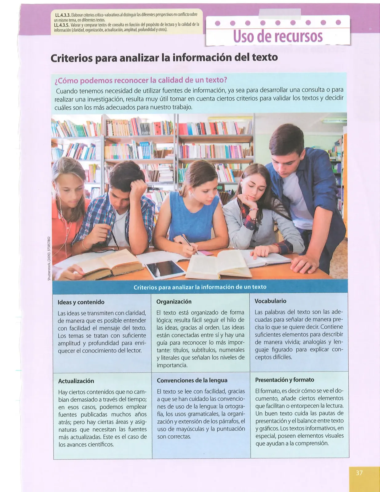 Miniatura página 37 de Lengua Y Literatura · 10 EGB · 2025