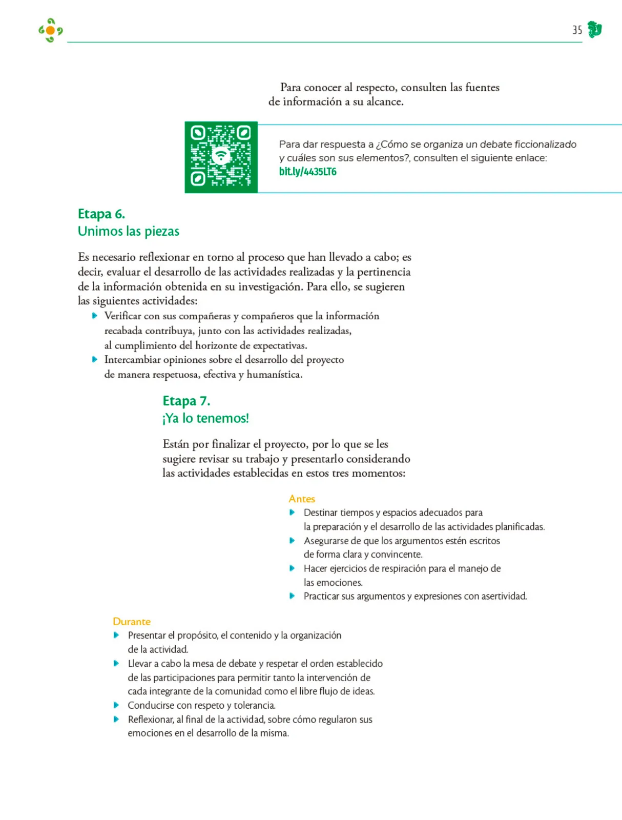 Miniatura página 36 de Colección Sk´asolil. Nuestro libro de Proyectos.  Tomo III.  Libro de Educación Telesecundaria Grado 2°  Ciclo Escolar 2025 - 2026