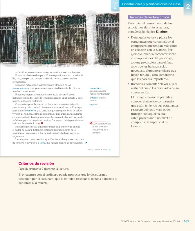 Página 165 de Lengua y Literatura – Octavo Básico | Texto del Estudiante MINEDUC – Descargar PDF · 2024