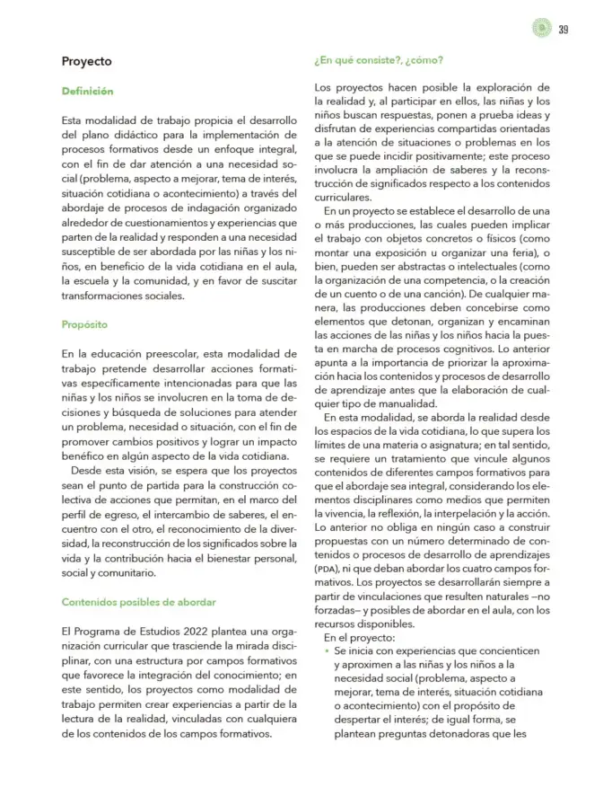 Página 40 de Modalidades de trabajo para la acción transformadora y el codiseño Libro de Educación Preescolar Grado 1°, 2°, 3° Ciclo Escolar 2025 - 2026
