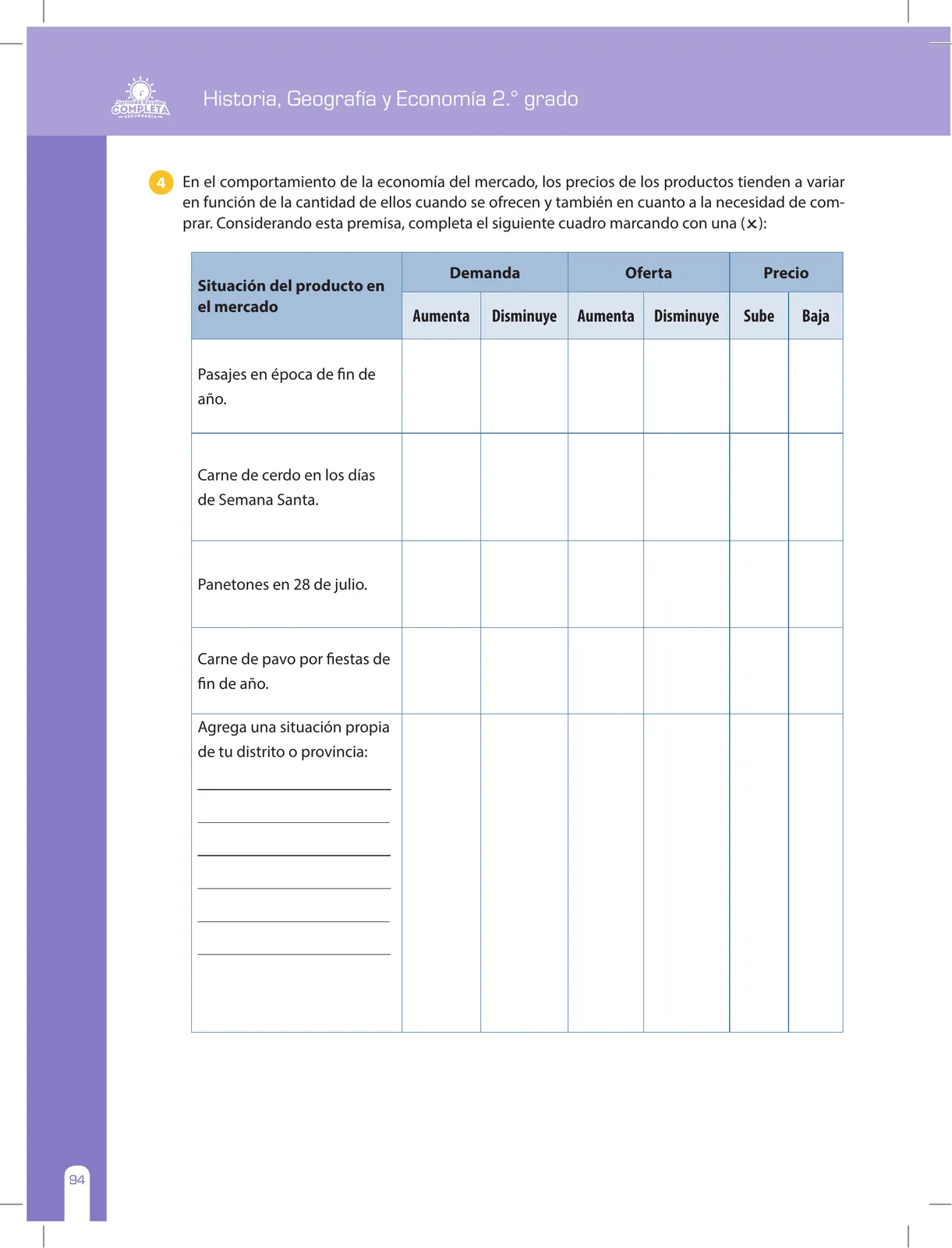 Miniatura página 94 de Historia, Geografía y Economía 2 : cuaderno de reforzamiento pedagógico - JEC ﻿ · 2016