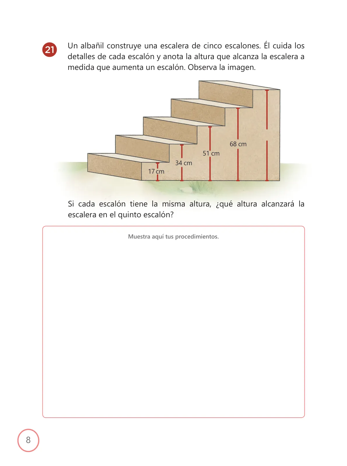 Página 8 de Kit de evaluación Entrada 2 Demostrando lo que aprendimos : Matemática, primer trimestre, Cuarto grado - Primaria · 2019