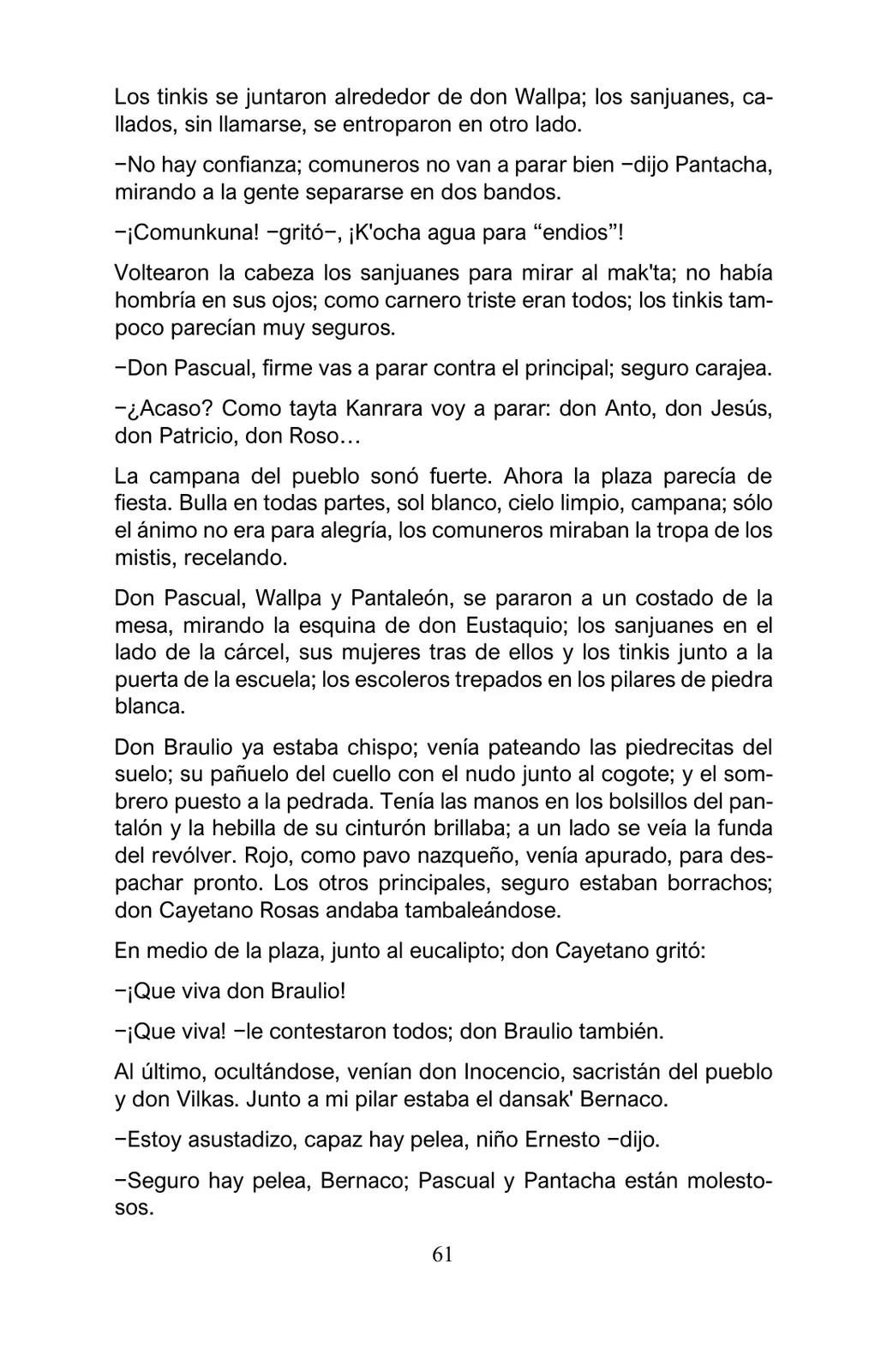 Miniatura página 61 de Arguedas, entre el fuego y el amor : textos seleccionados para estudiantes de Educación Básica · 2021