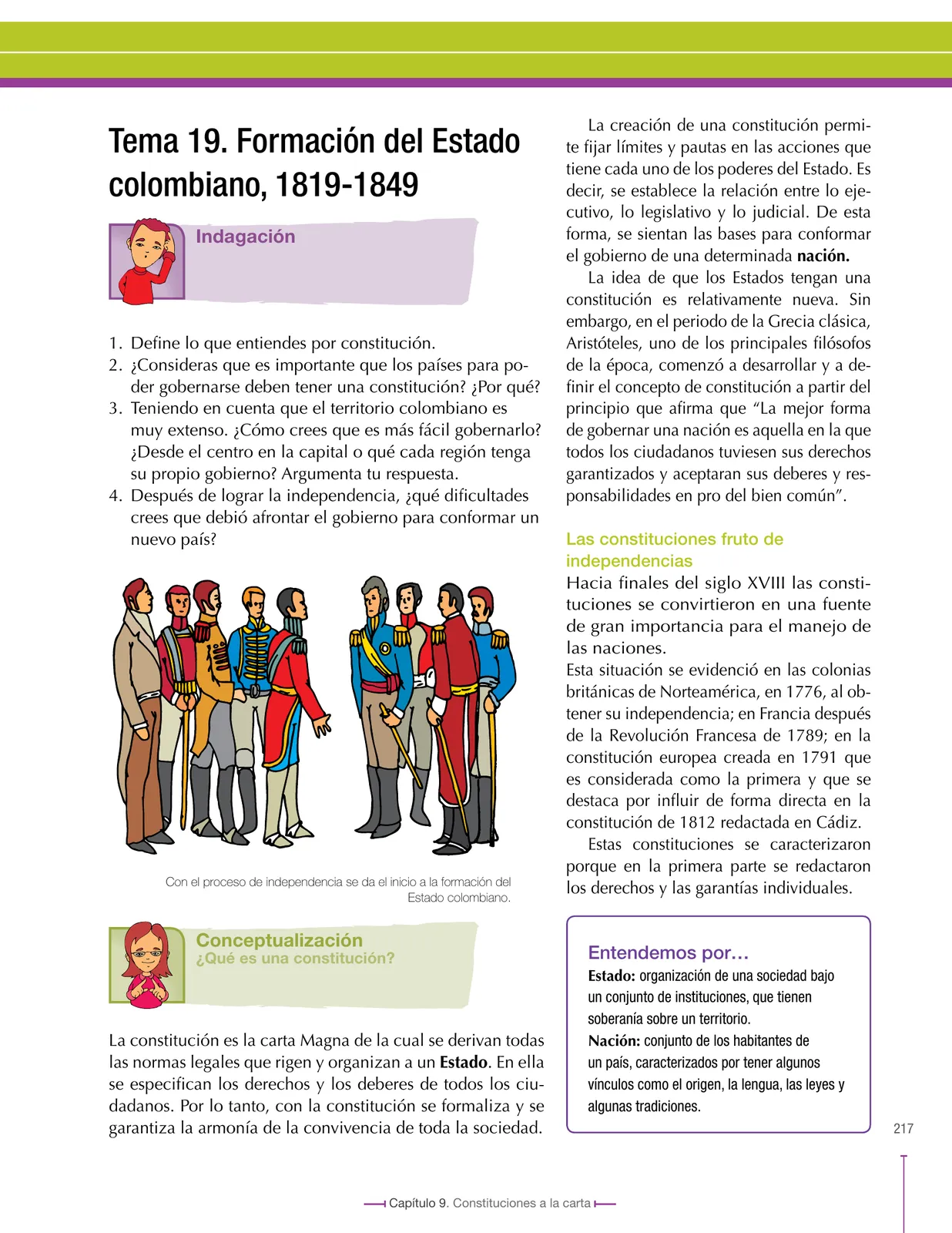 Página 217 de Ciencias Sociales 8° · Secundaria Activa