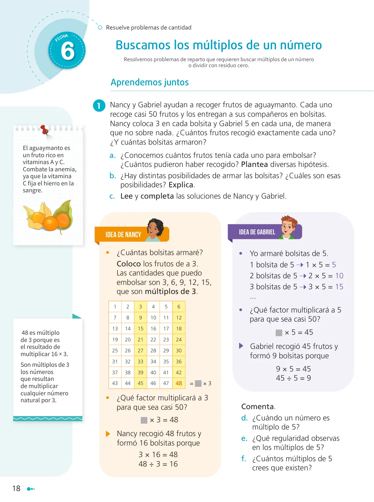 Miniatura página 20 de Texto de Matemática 6. Sexto grado de Primaria · 2024