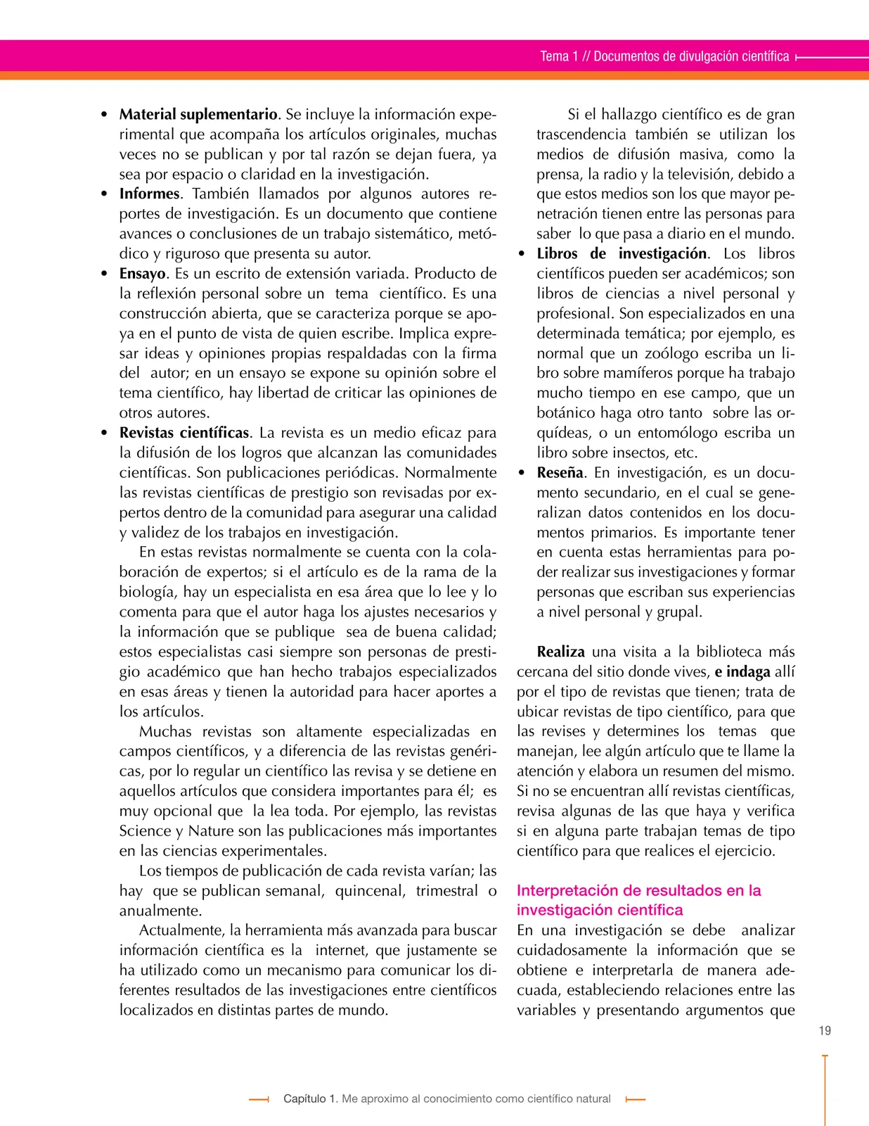 Página 19 de Ciencias Naturales 9° · Secundaria Activa