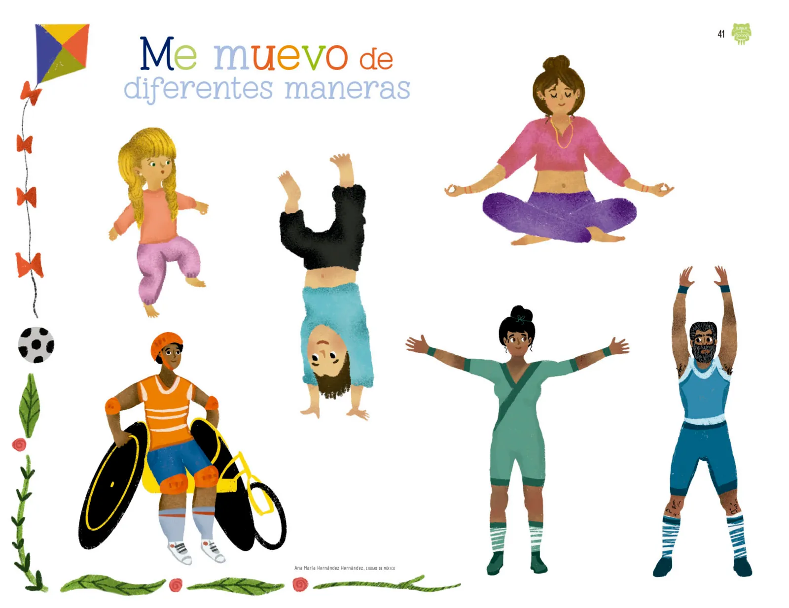 Página 42 de Explorar e imaginar con mi libro de Preescolar.   Libro de Educación Preescolar Grado 2°  Ciclo Escolar 2025 - 2026