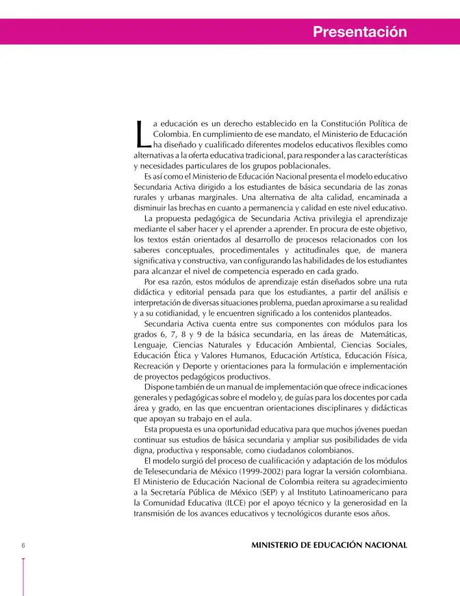 Página 6 de Lenguaje 6° · Secundaria Activa