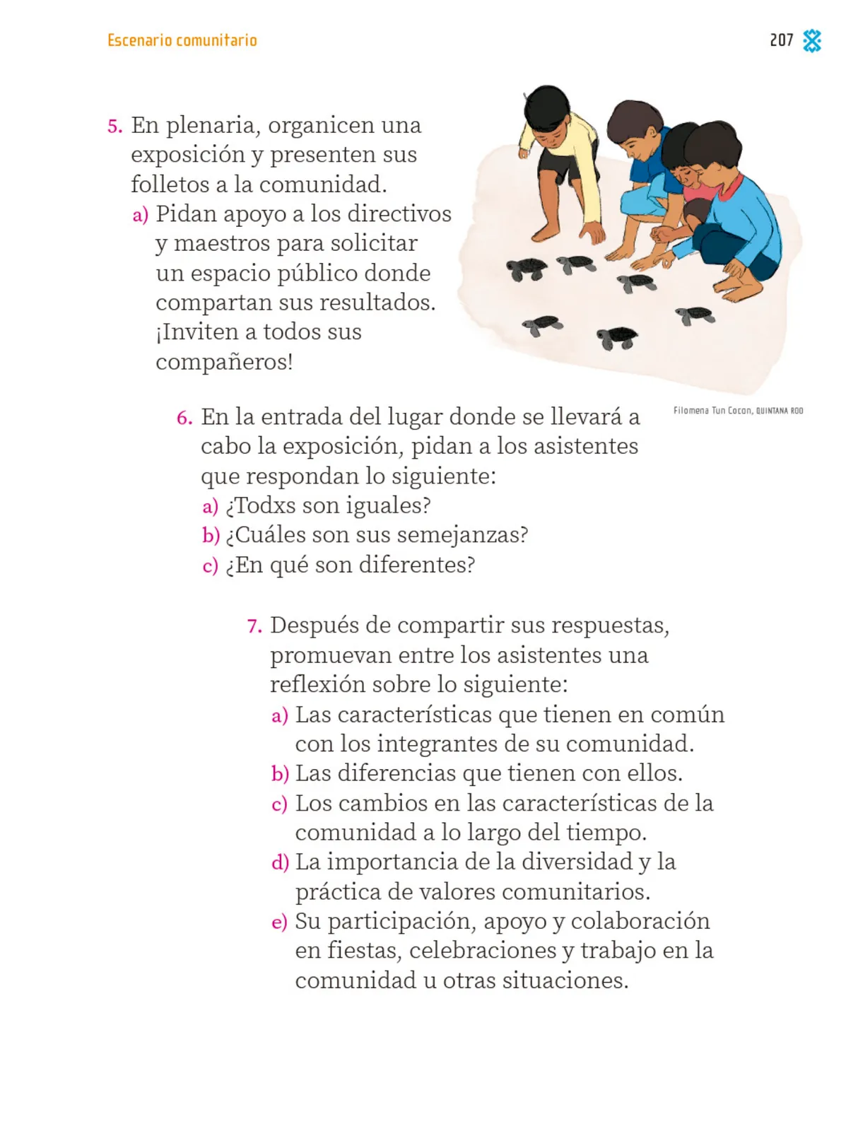 Página 208 de Proyectos Comunitarios. Libro de Educación Primaria Grado 1° Ciclo Escolar 2025 - 2026
