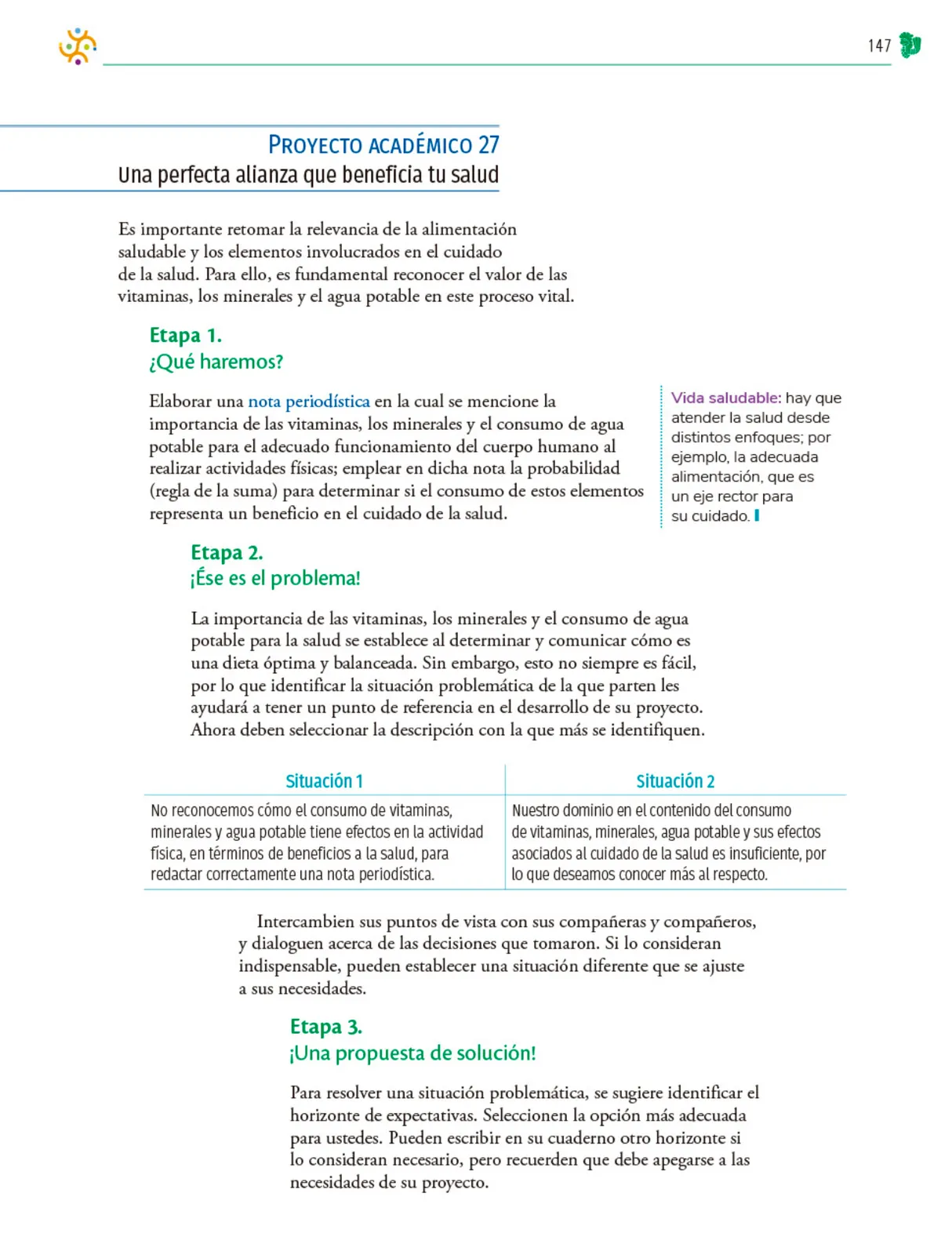 Miniatura página 148 de Colección Nanahuatzin. Nuestro libro de Proyectos.  Tomo II.  Libro de Educación Telesecundaria Grado 3°  Ciclo Escolar 2025 - 2026