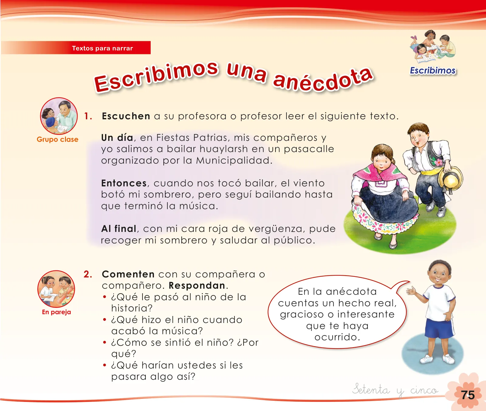 Página 77 de Comunicación 1 : cuaderno de trabajo para primer grado de Educación Primaria 2019 · 2019