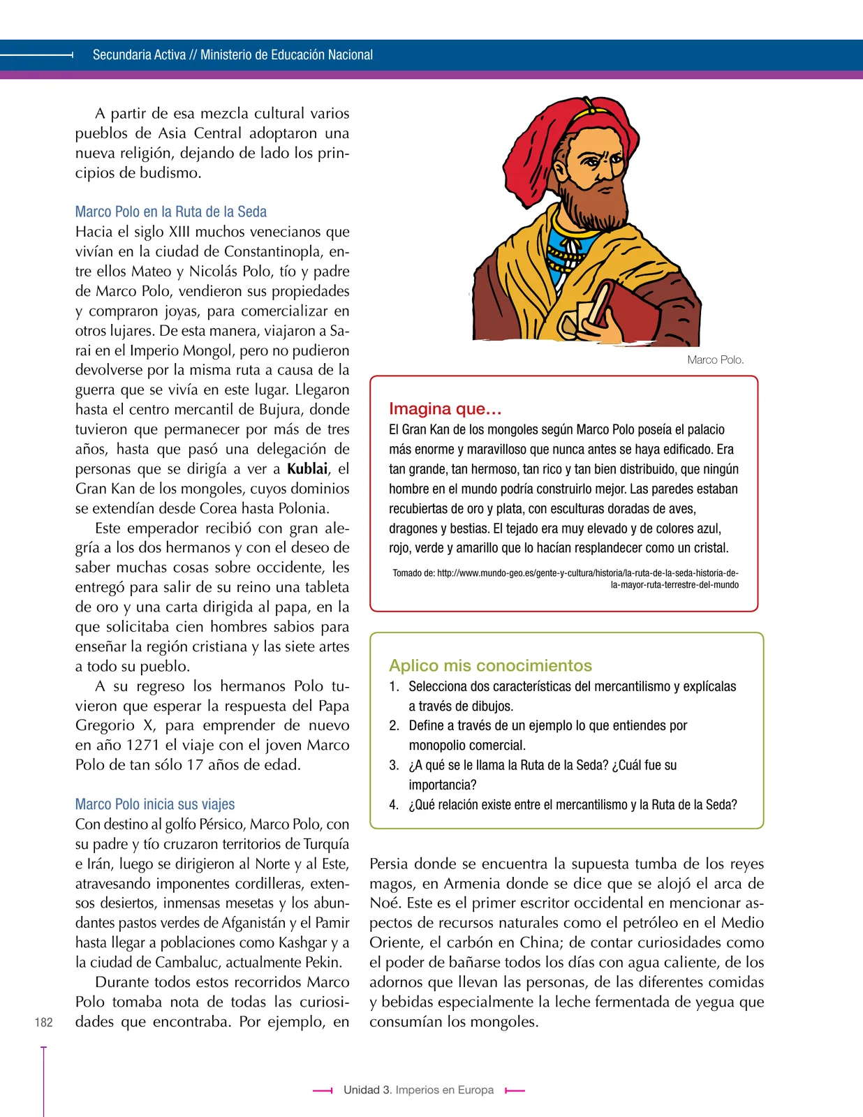 Página 182 de Ciencias Sociales 7° · Secundaria Activa