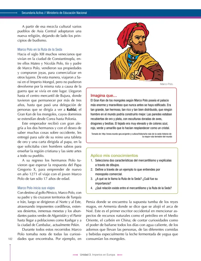 Página 182 de Ciencias Sociales 7° · Secundaria Activa