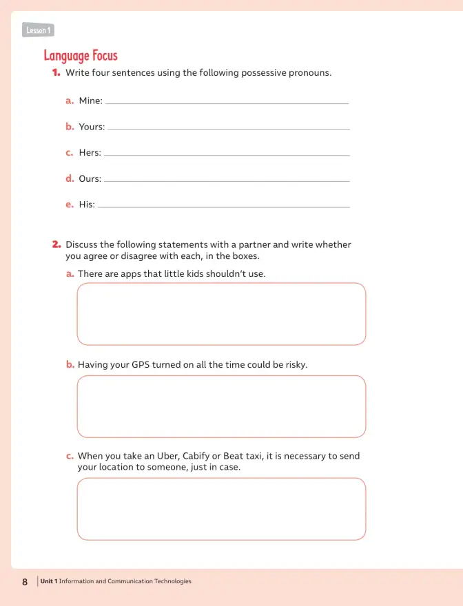 Página 9 de Inglés – Octavo Básico | Student’s Book MINEDUC – Descargar PDF · 2024