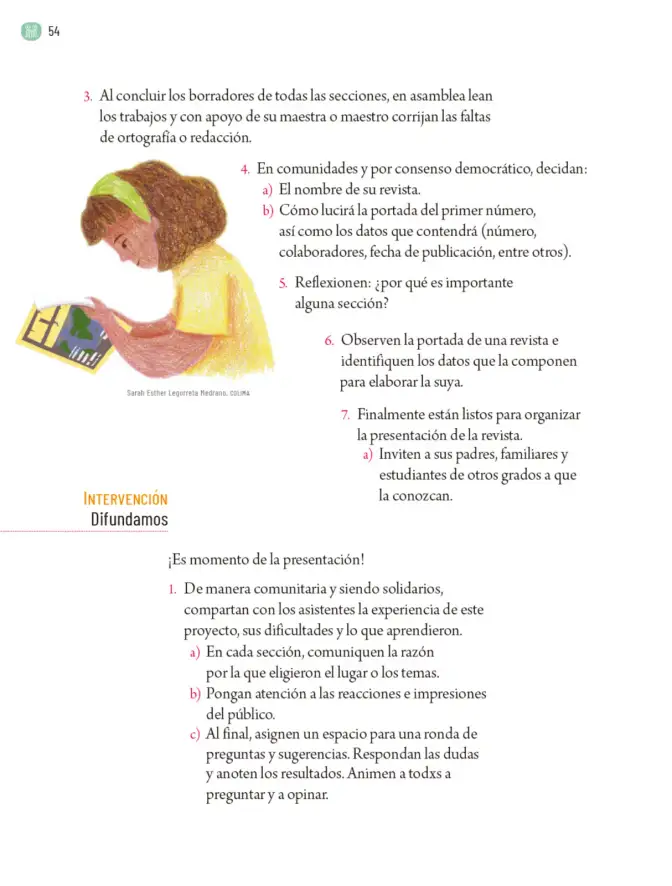 Página 57 de Proyectos Comunitarios. Libro de Educación Primaria Grado 5° Ciclo Escolar 2025 - 2026