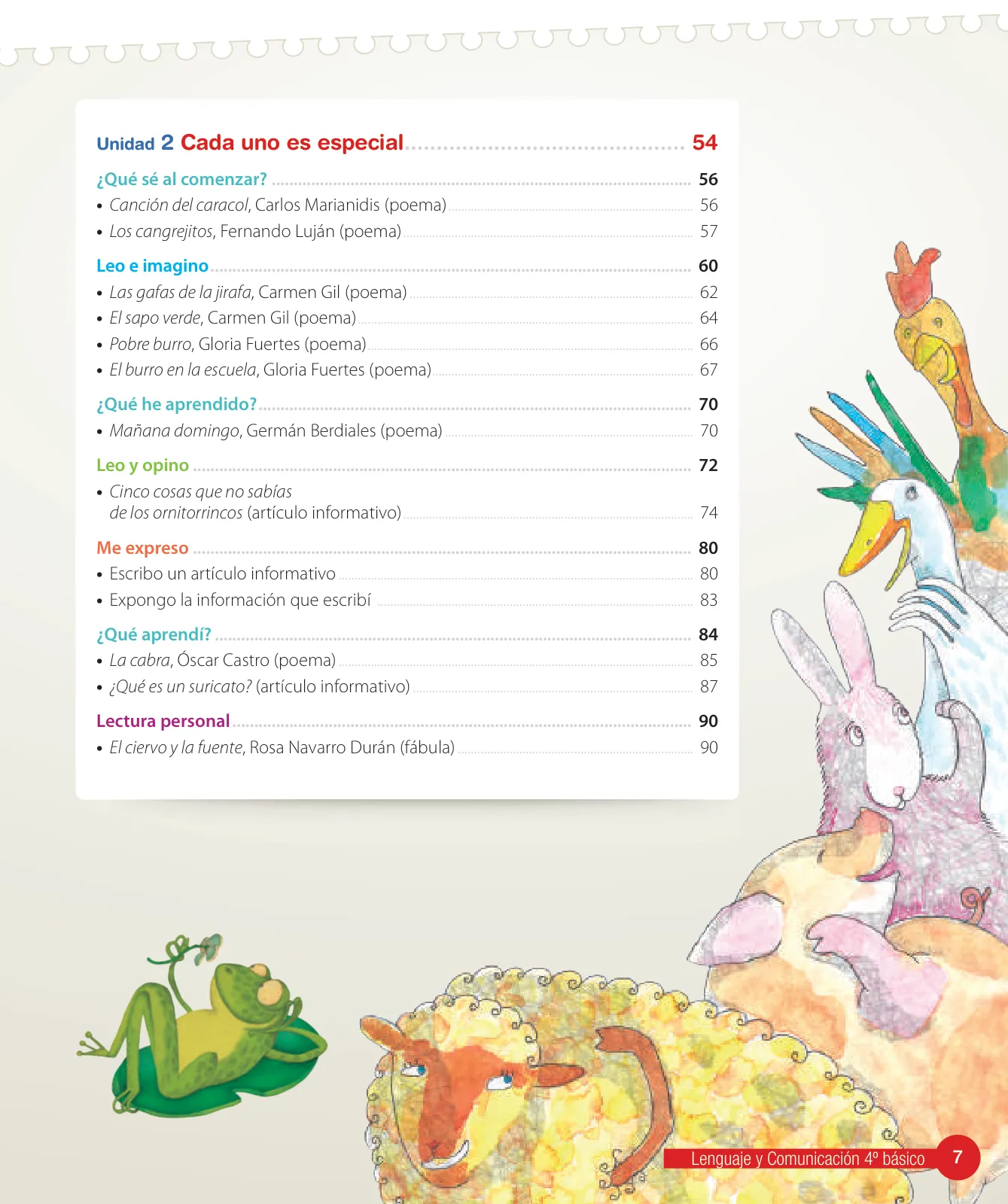 Página 9 de Lenguaje y Comunicación – Cuarto Básico | Texto del Estudiante MINEDUC – Descargar PDF · 2024