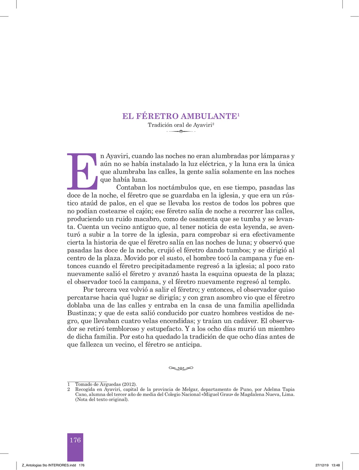 Página 178 de Antología literaria 5 · 2019
