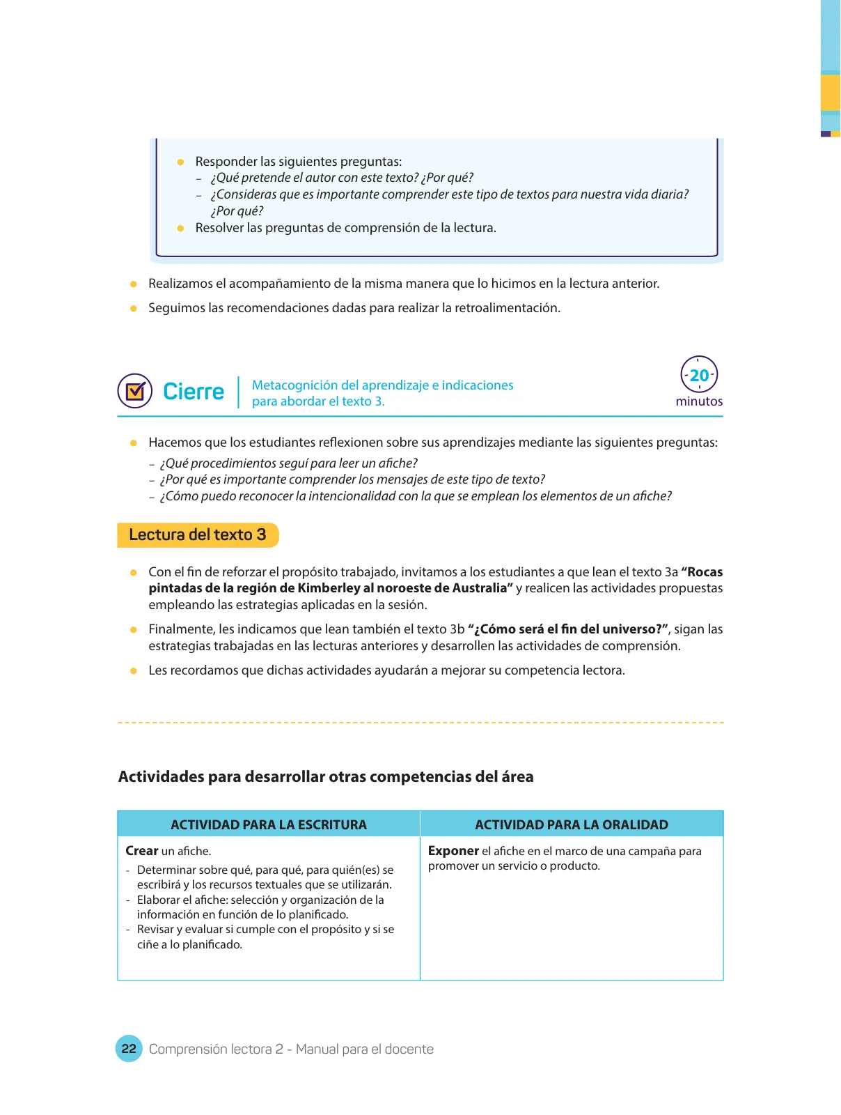 Miniatura página 24 de Comprensión lectora : manual para el docente de segundo grado de Secundaria 2018 · 2018