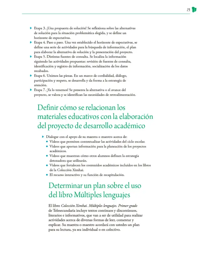 Página 30 de Colección Ximhai. Nuestro libro de Proyectos. Tomo I. Libro de Educación Telesecundaria Grado 1° Ciclo Escolar 2025 - 2026
