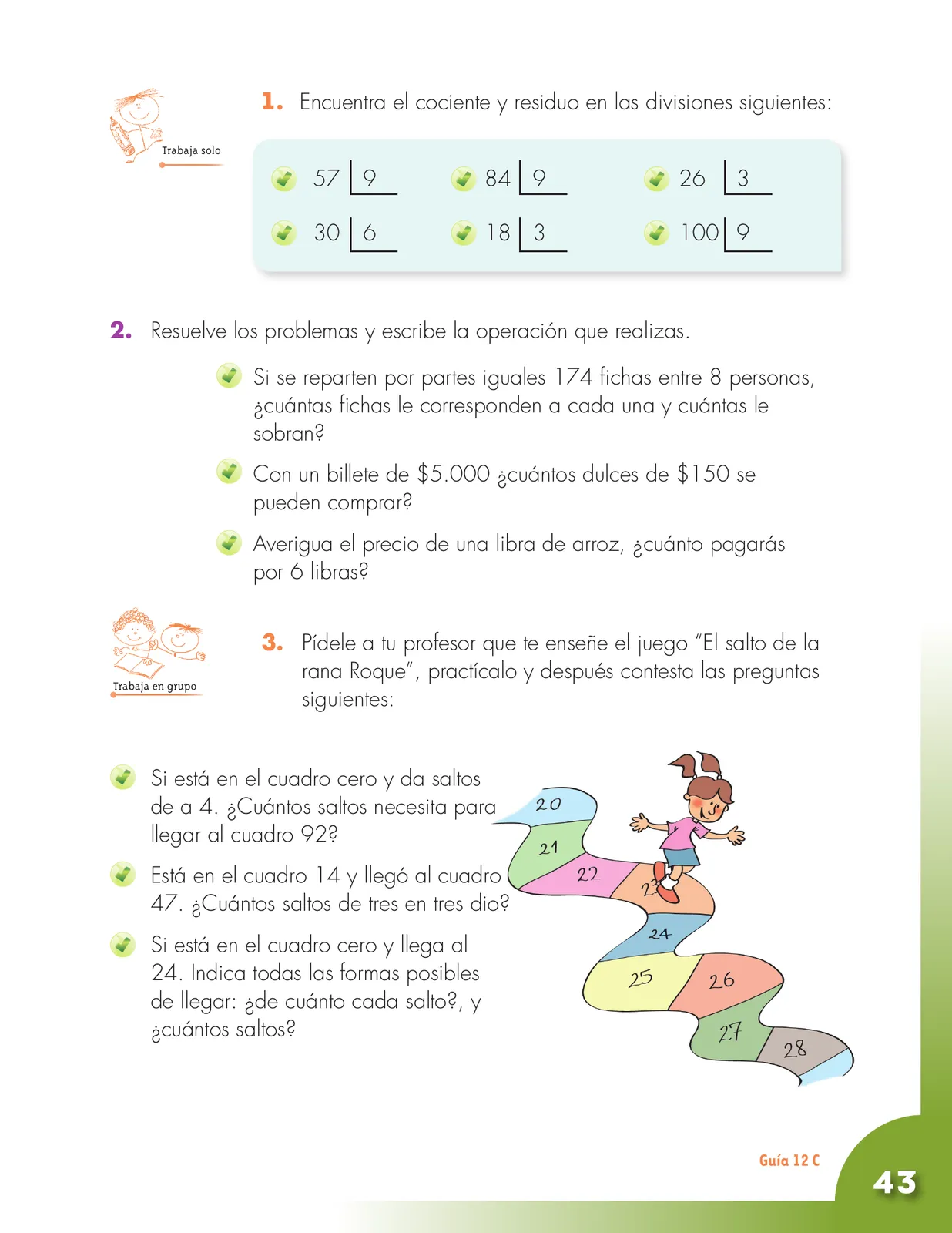Miniatura página 43 de Matematica 3° · Cartilla 02
