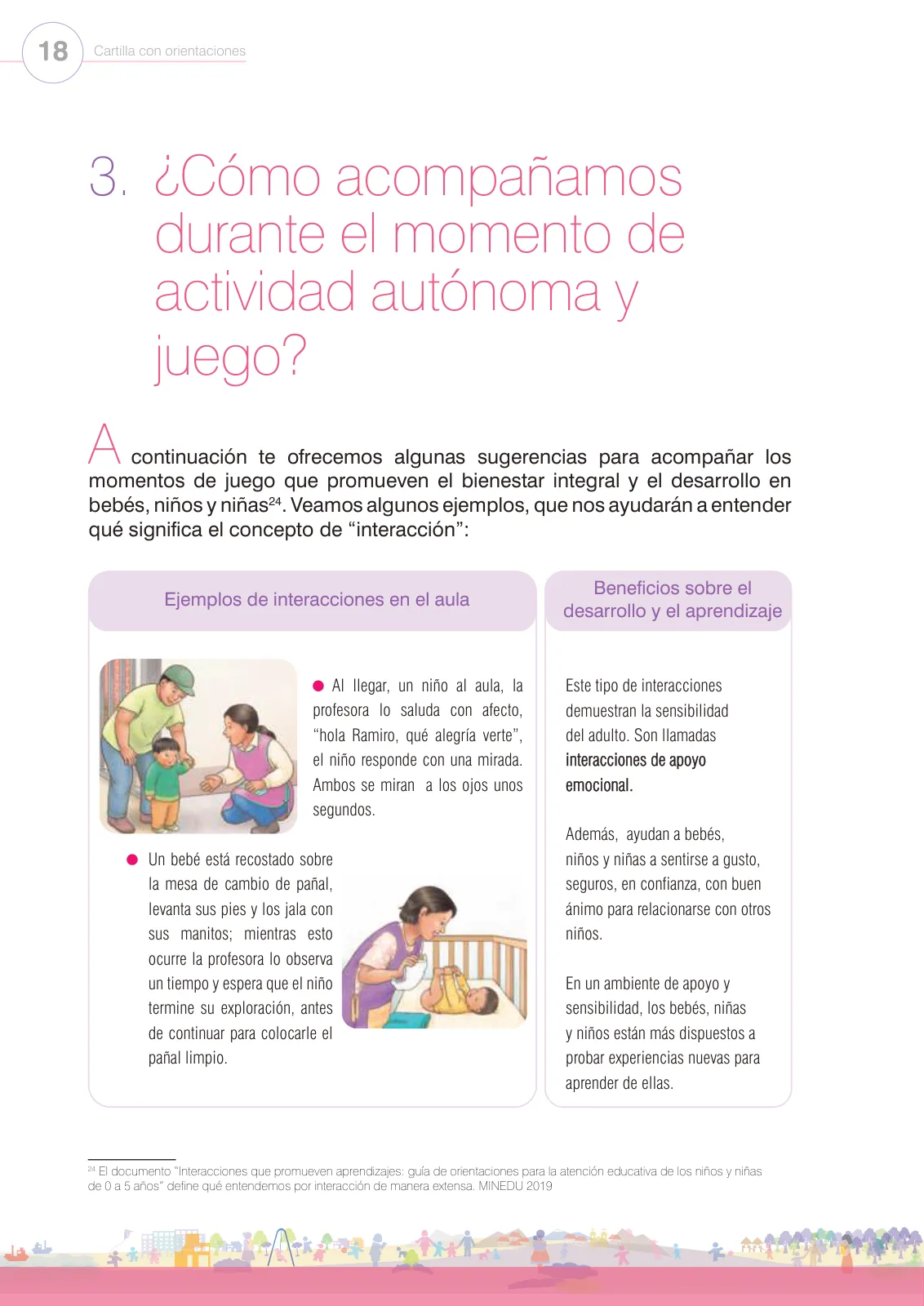 Miniatura página 20 de Juego e interacción en el hogar y en el aula. Cartilla con orientaciones para el Ciclo I de Educación Inicial · 2024