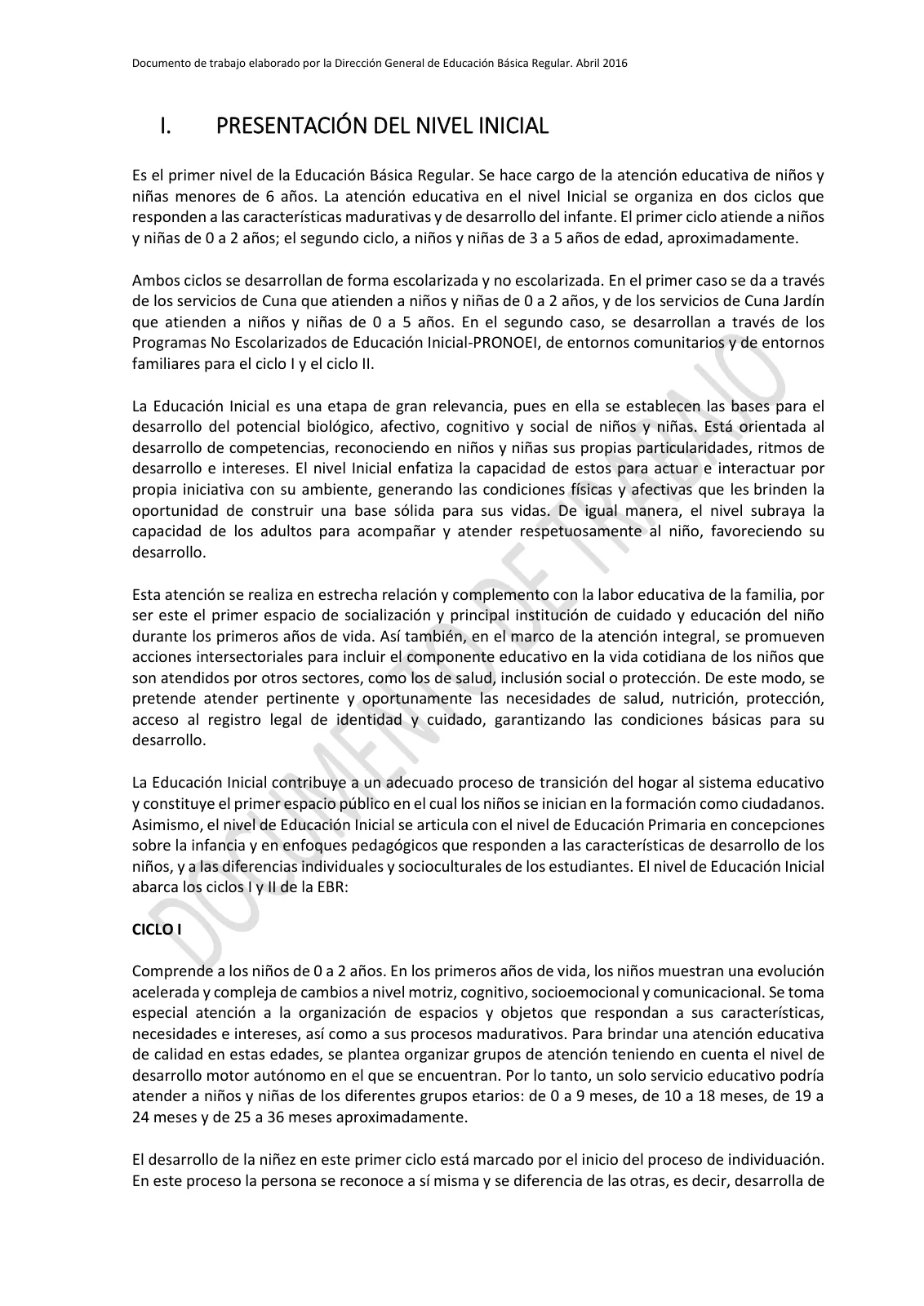 Miniatura página 4 de Programa curricular de Educación Inicial · 2016