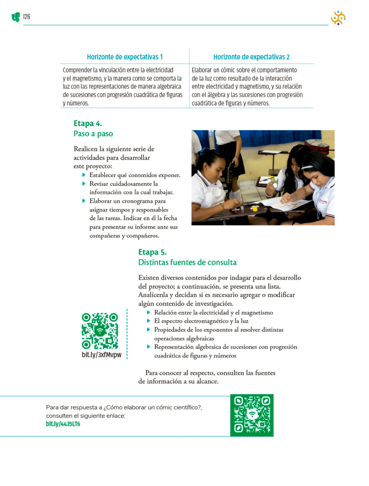 Página 127 de Colección Sk´asolil. Nuestro libro de Proyectos. Tomo II. Libro de Educación Telesecundaria Grado 2° Ciclo Escolar 2025 - 2026