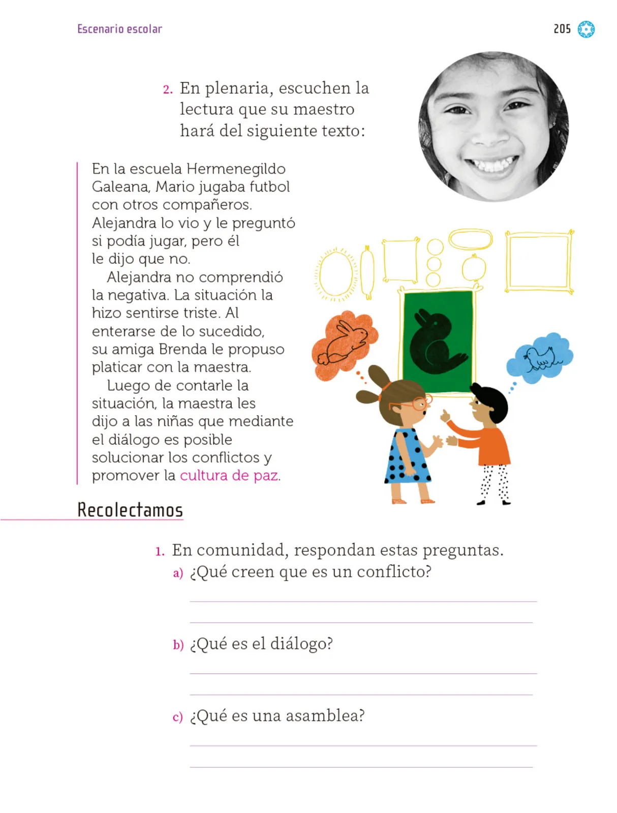 Página 206 de Proyectos Escolares. Libro de Educación Primaria Grado 1° Ciclo Escolar 2025 - 2026