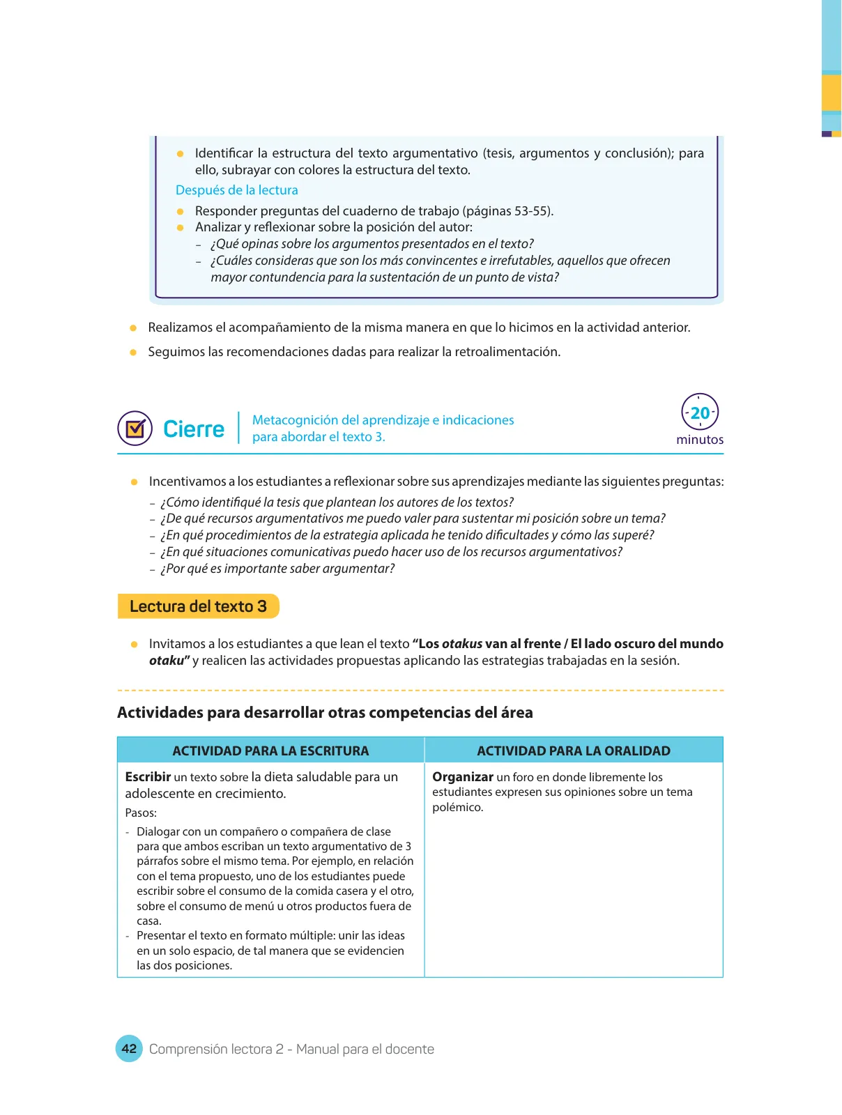 Miniatura página 44 de Comprensión lectora : manual para el docente de segundo grado de Secundaria 2018 · 2018